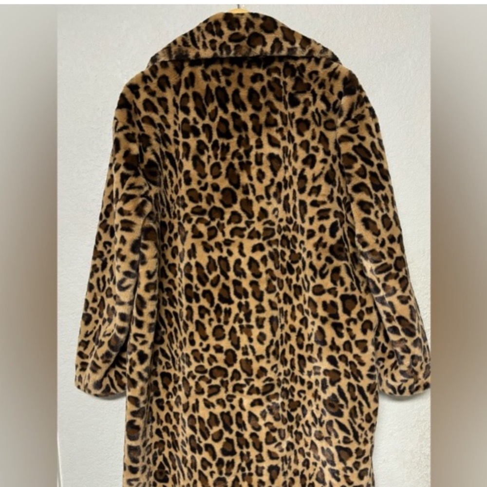 SANDOVA • Mob Boss • Gorgeous Leopard Print Long Faux Fur Coat - Picture 5 of 12